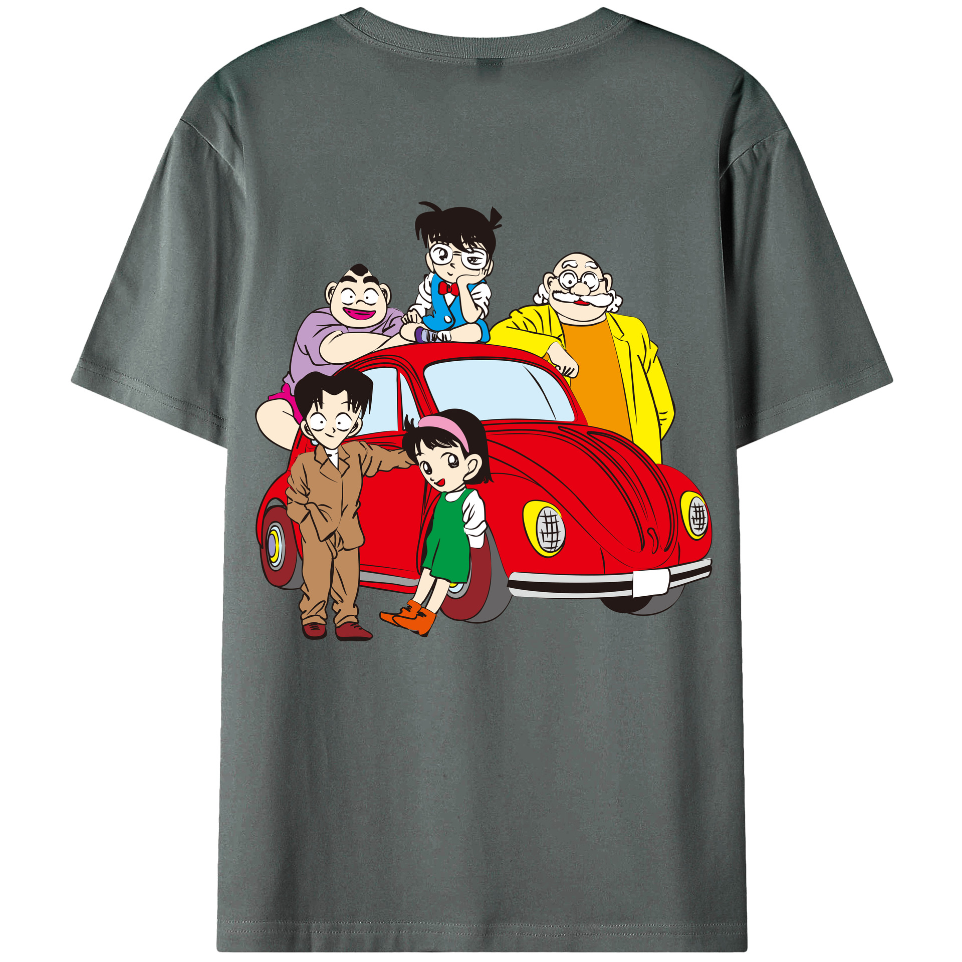 （画像用） 名探偵コナン Detective Conan 綿100％半袖Tシャツ（背面プリント）